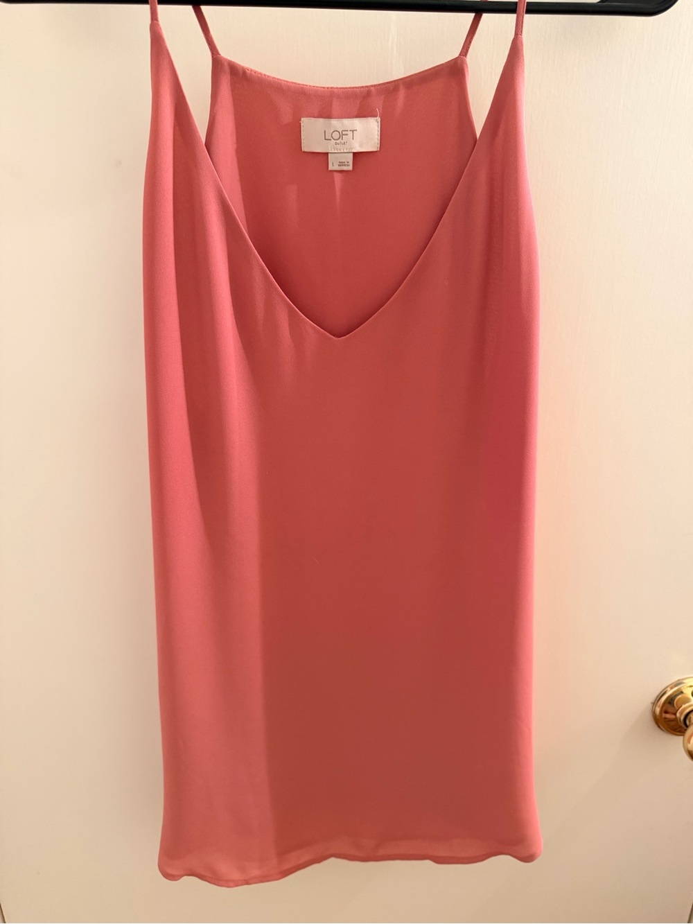 LOFT Pink Slip tank top blouse - Spaghetti Strap V-Neck